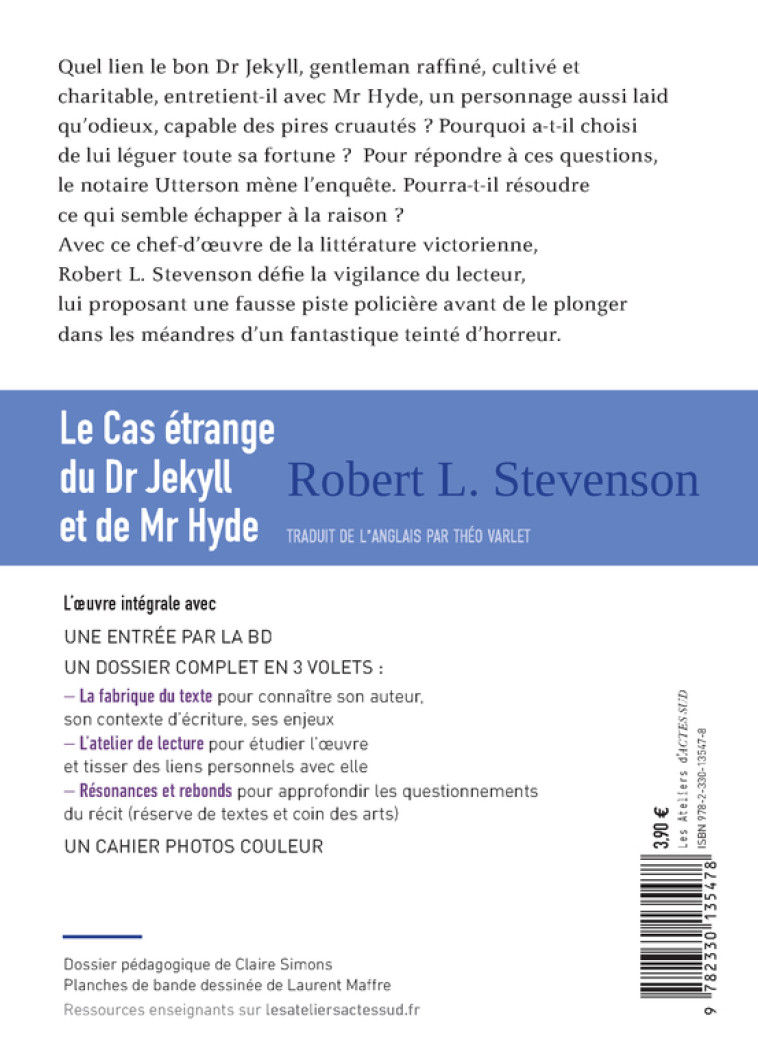 LE CAS ETRANGE DU DR JEKYLL ET DE MR HYDE - STEVENSON/MAFFRE - ACTES SUD