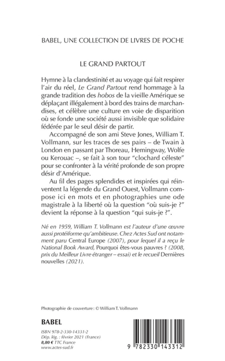 LE GRAND PARTOUT - VOLLMANN WILLIAM T. - ACTES SUD