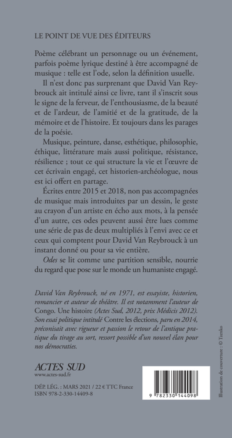 ODES - VAN REYBROUCK DAVID - ACTES SUD