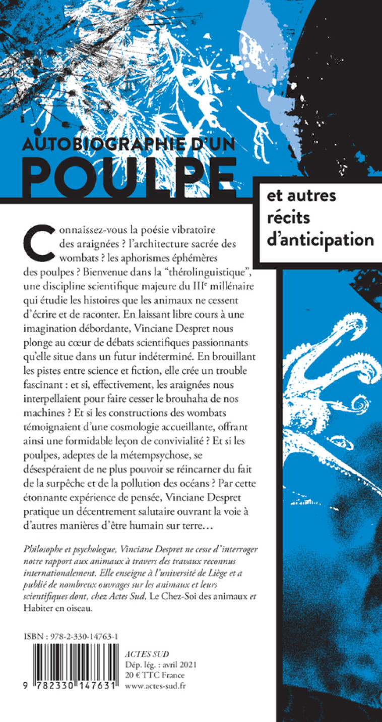 AUTOBIOGRAPHIE D'UN POULPE - ET AUTRES RECI TS D'ANTICIPATION - DESPRET VINCIANE - ACTES SUD