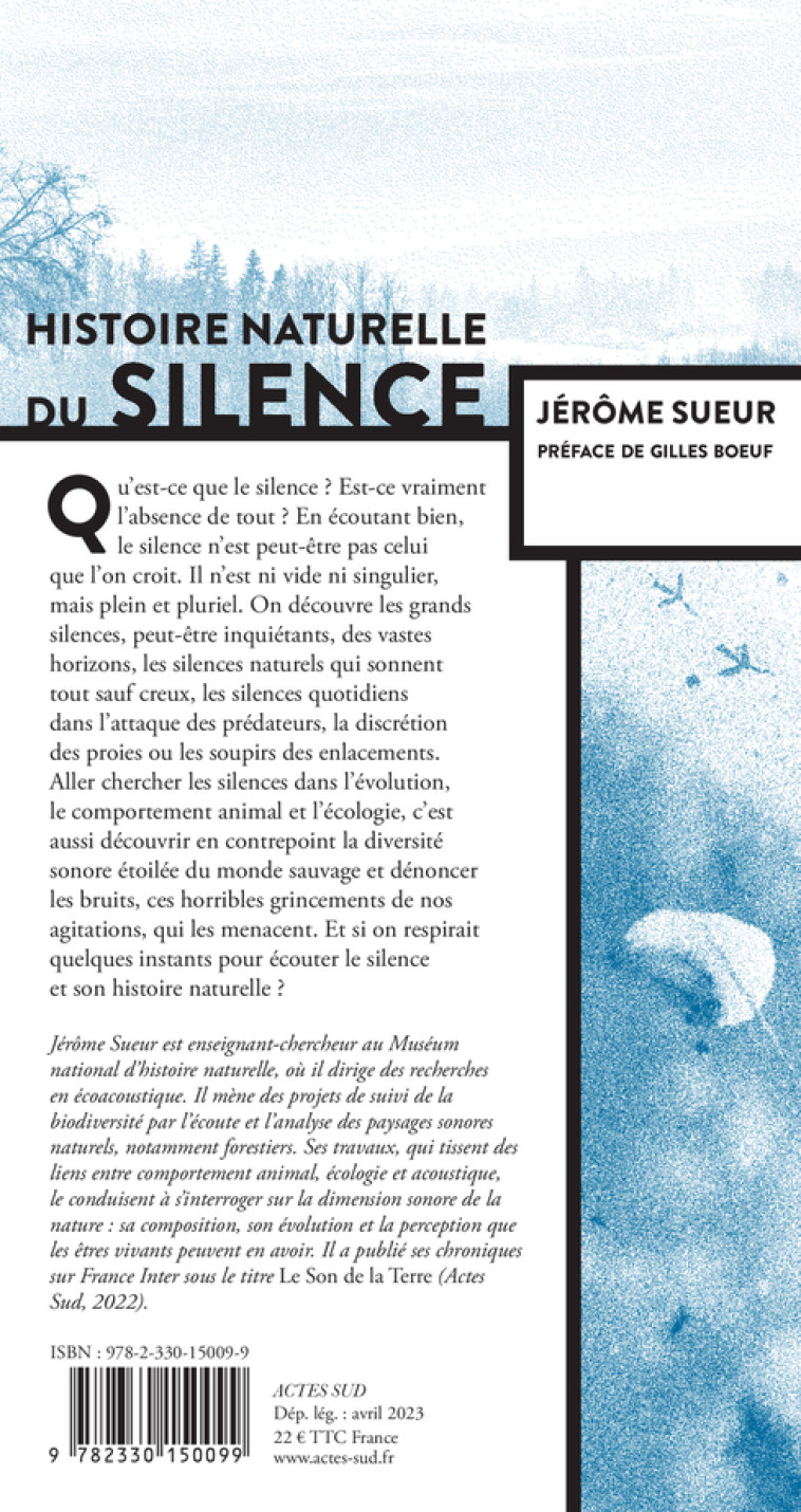 HISTOIRE NATURELLE DU SILENCE - SUEUR JEROME - ACTES SUD