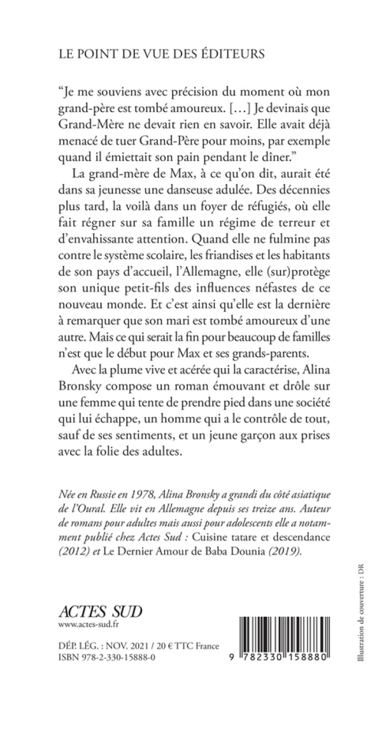 LA TRESSE DE MA GRAND-MERE - BRONSKY ALINA - ACTES SUD