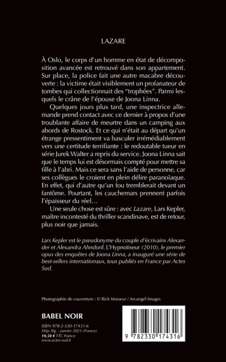 LAZARE - KEPLER LARS - ACTES SUD