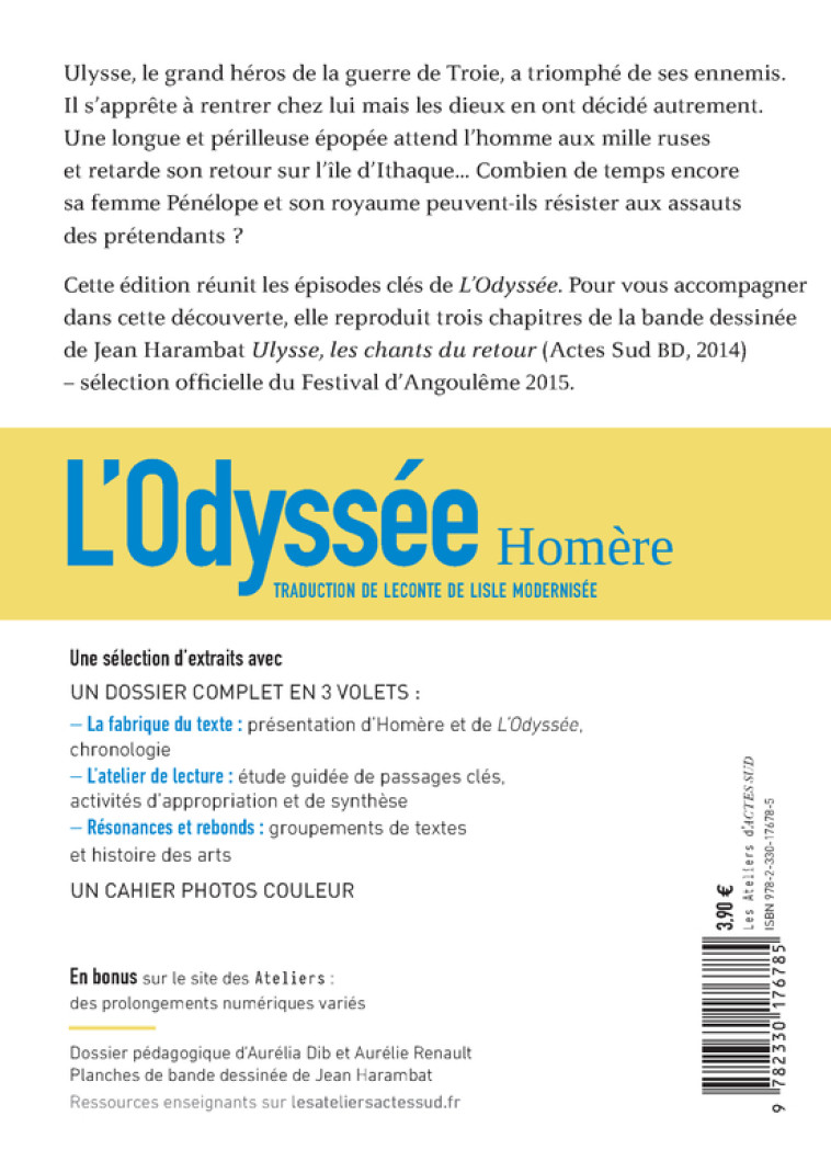 L'ODYSSEE - HOMERE - ACTES SUD