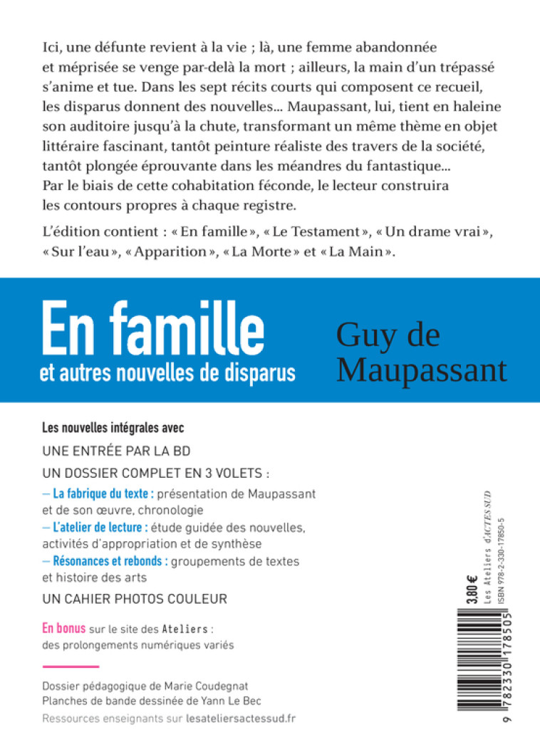 EN FAMILLE ET AUTRES NOUVELLES DE DISPARUS - MAUPASSANT (DE) GUY - ACTES SUD