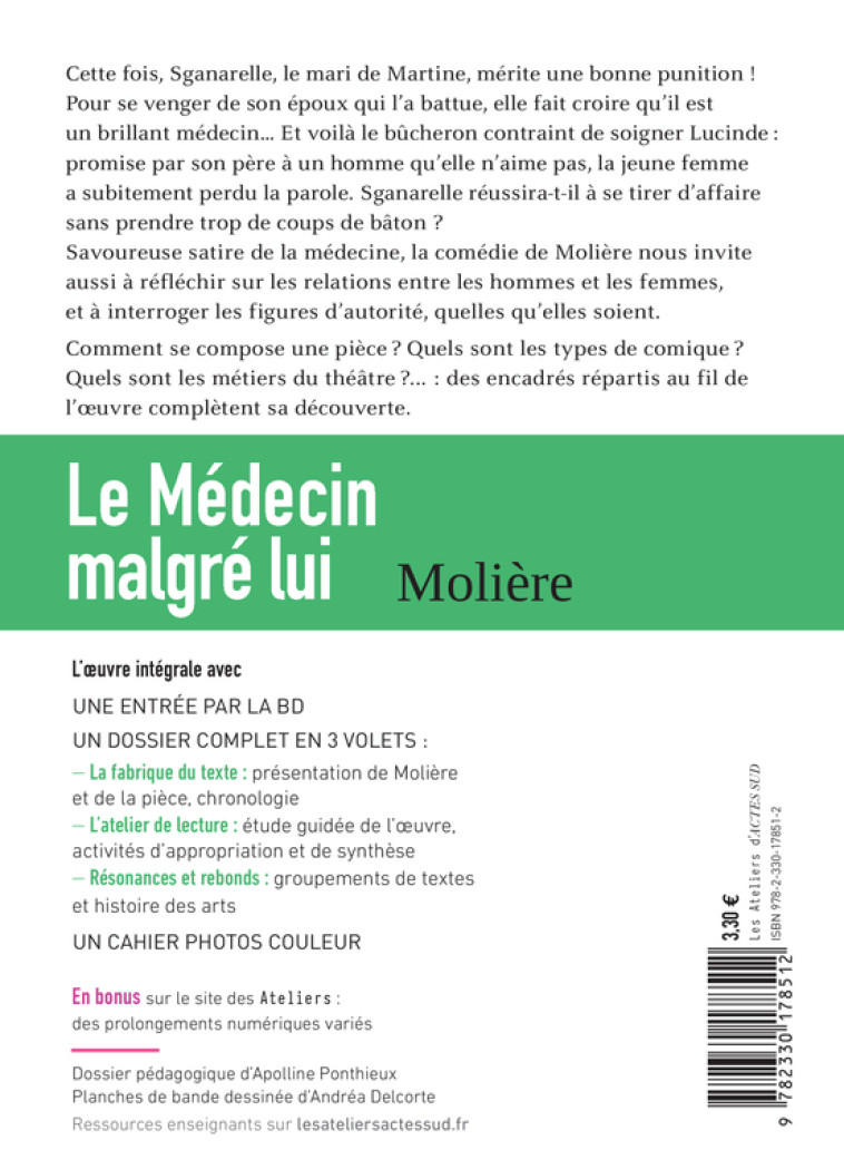 LE MEDECIN MALGRE LUI - MOLIERE - ACTES SUD