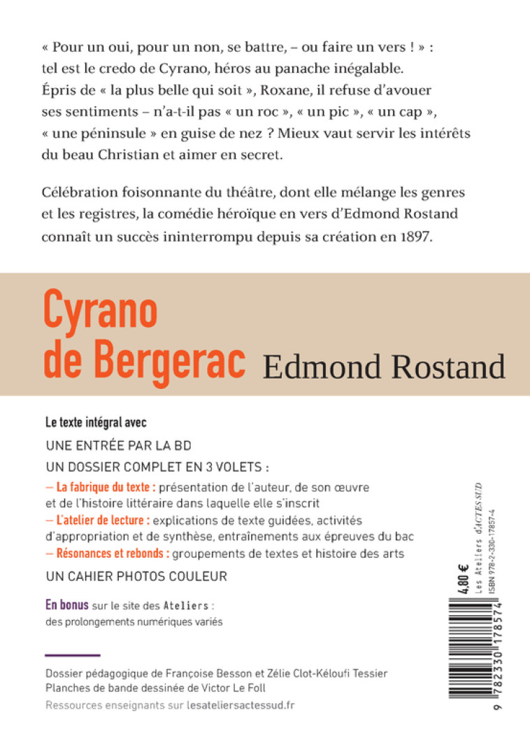 CYRANO DE BERGERAC - ROSTAND - ACTES SUD