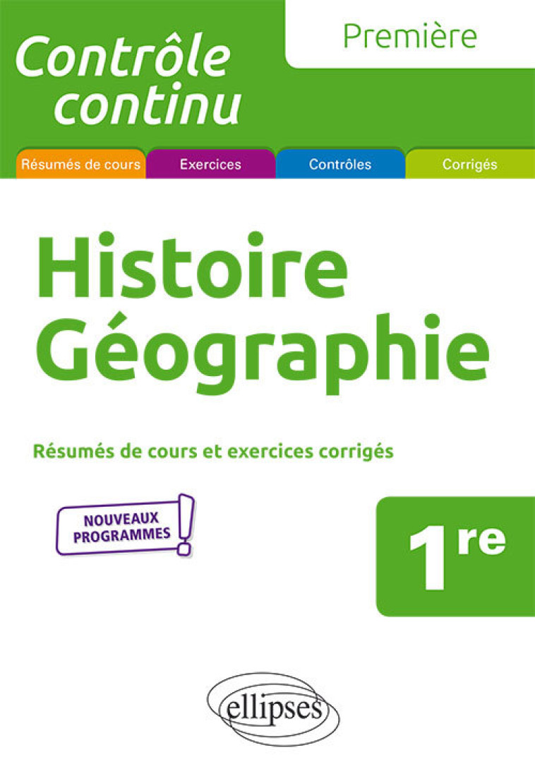 HISTOIRE GEO 1RE NOUVEAUX PROGRAMMES - MARTINEZ GILLES - ELLIPSES