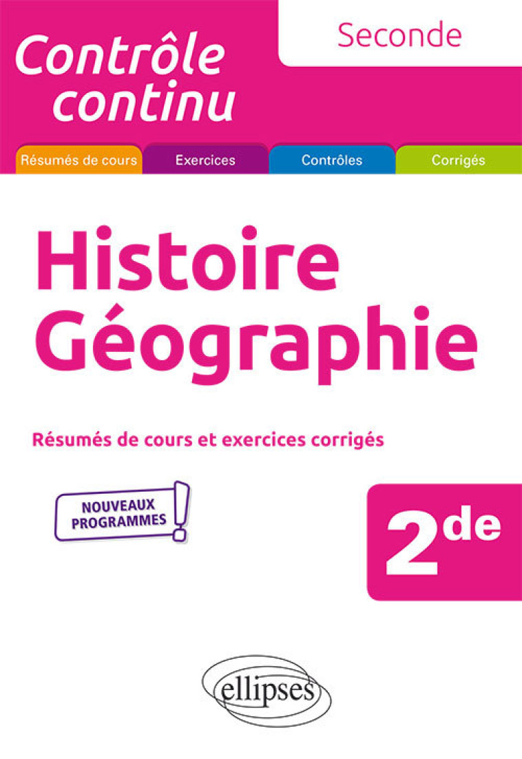 HISTOIRE GEO 2DE NOUVEAUX PROGRAMMES - MARTINEZ GILLES - ELLIPSES