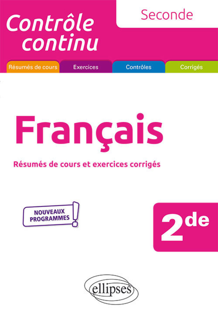 FRANCAIS - SECONDE - NOUVEAUX PROGRAMMES - MATHIEU-LIOGIER P. - ELLIPSES