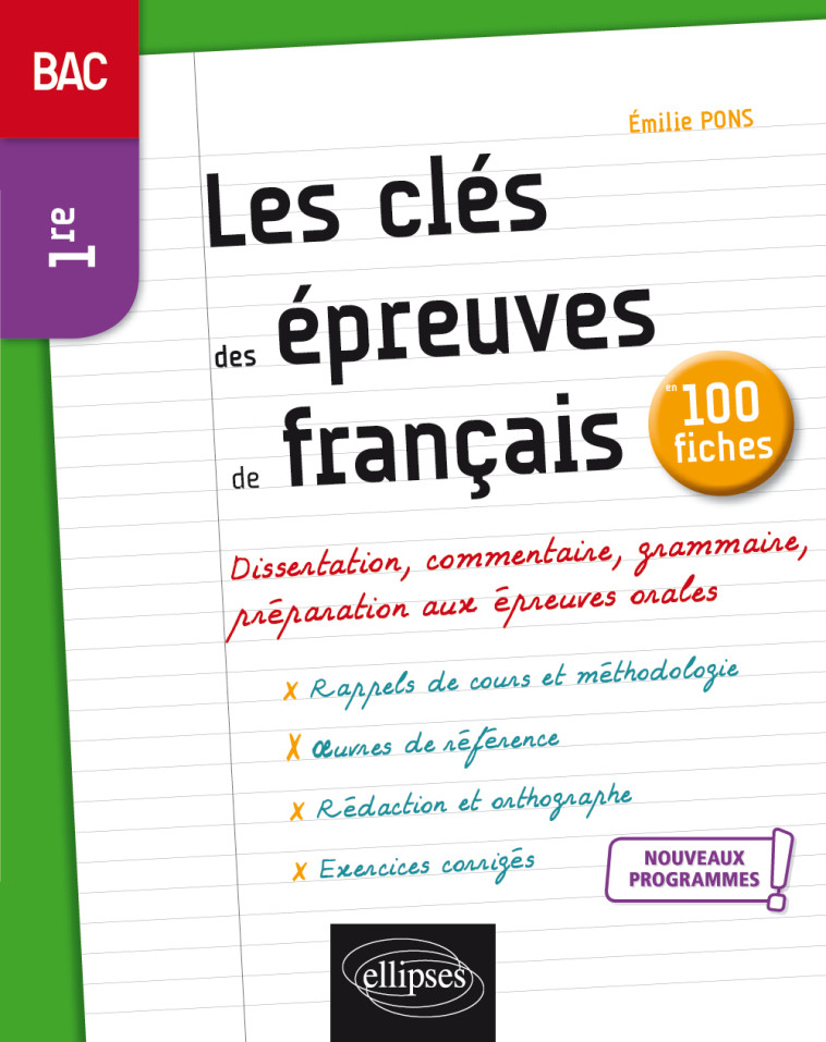 LES CLES DES EPREUVES DE FRANCAIS 2019 - PONS EMILIE - ELLIPSES