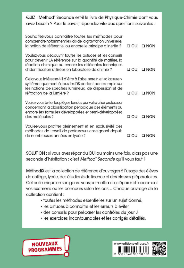 METHOD ' PHYSIQUE CHIMIE 2DE 2019 - CLOLUS/LEY - ELLIPSES