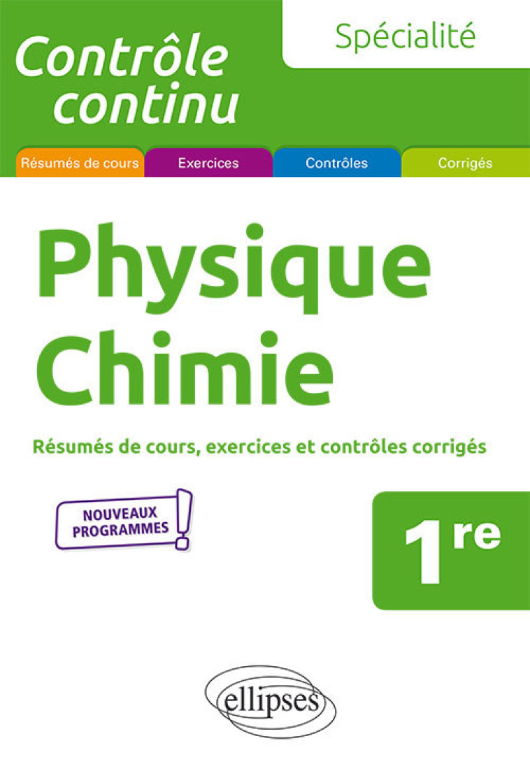 SPECIALITE PHYSIQUE-CHIMIE 1RE - DAVOINE VINCENT - ELLIPSES