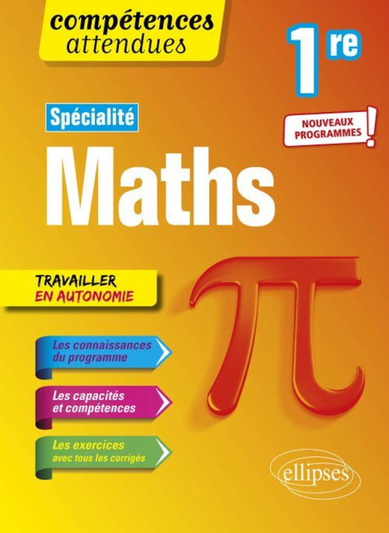 SPECIALITE MATHS 1RE NOUVEAUX PROGRAMMES - PETIT THOMAS - ELLIPSES