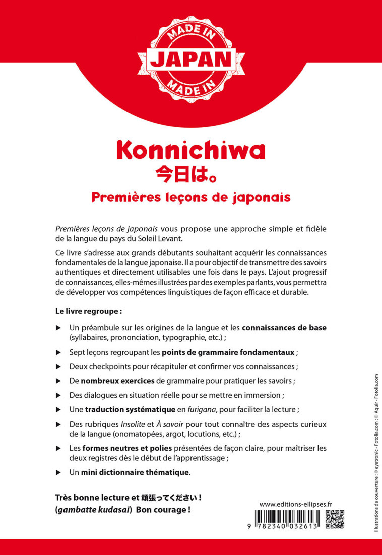 KONNICHIWA  - PREMIERES LECONS DE JAPONAIS - JANVIER THOMAS - ELLIPSES