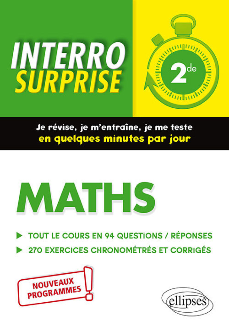 MATHS - SECONDE - NOUVEAUX PROGRAMMES - LOTTERMOSER HORST - ELLIPSES