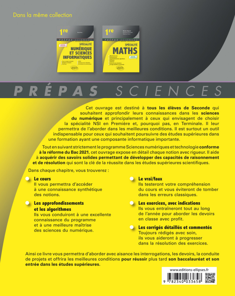 SCIENCES NUMERIQUES ET TECHNOLOGIE 2NDE 2019 - CHALMAIN/FORTIER - ELLIPSES