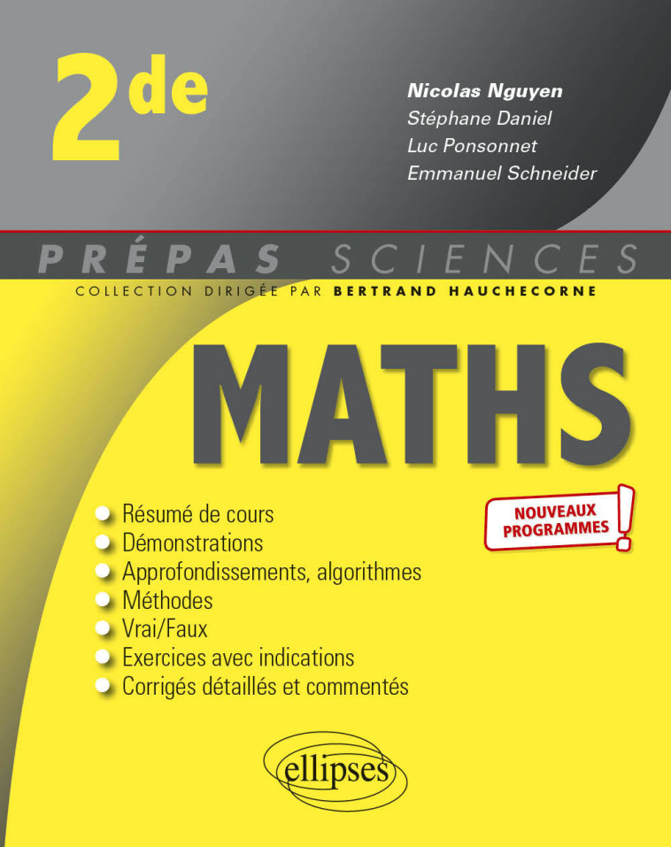 MATHEMATIQUES - SECONDE - 2E EDITION - NGUYEN/DANIEL - ELLIPSES