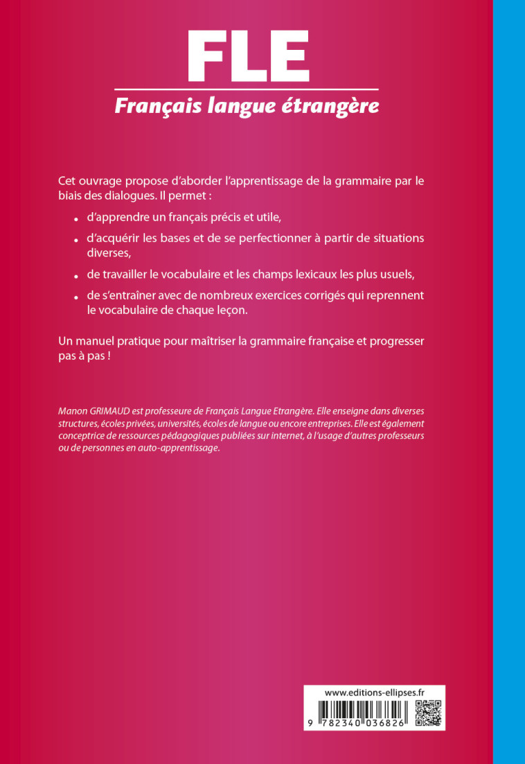 GRAMMAIRE AU QUOTIDIEN FLE A2 GRAMMAIRE COMMUNICATIVE - GRIMAUD MANON - ELLIPSES