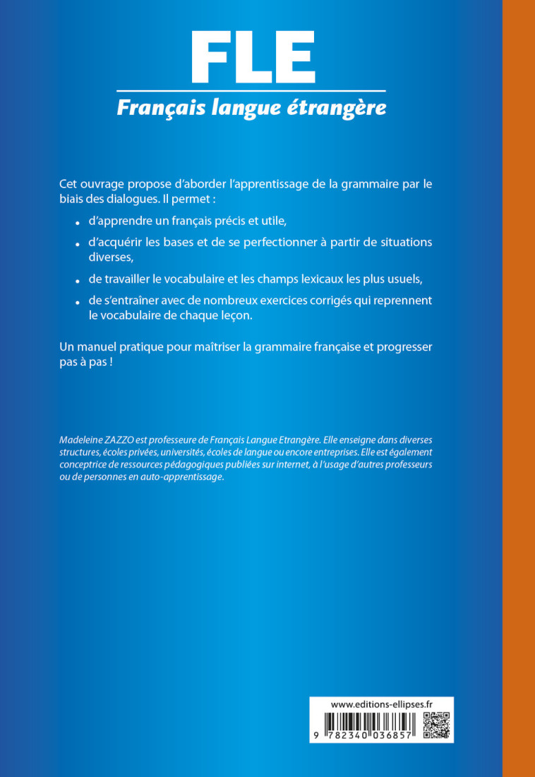 GRAMMAIRE AU QUOTIDIEN FLE A1 GRAMMAIRE COMMUNICATIVE - ZAZZO MADELEINE - ELLIPSES