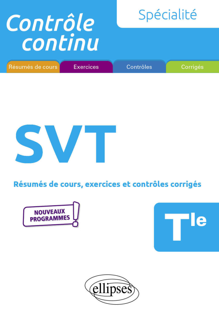 SPECIALITE SVT TLE NOUVEAUX PROGRAMMES - BOURLON PIERRE-MARIE - ELLIPSES