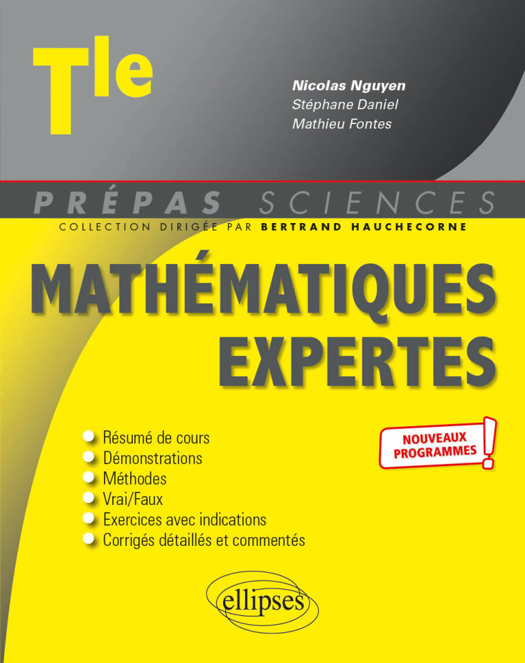 MATHS EXPERTES TLE NOUVEAUX PROGRAMMES - NGUYEN/DANIEL/FONTES - ELLIPSES