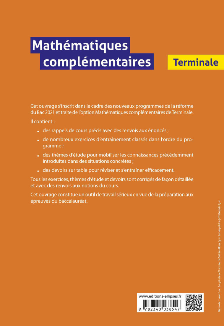 MATHEMATIQUES COMPLEMENTAIRES - TERMINALE - EXERCICES ET THEMES D'ETUDES CORRIGES - NO - GAUCHON JEAN-LUC - ELLIPSES