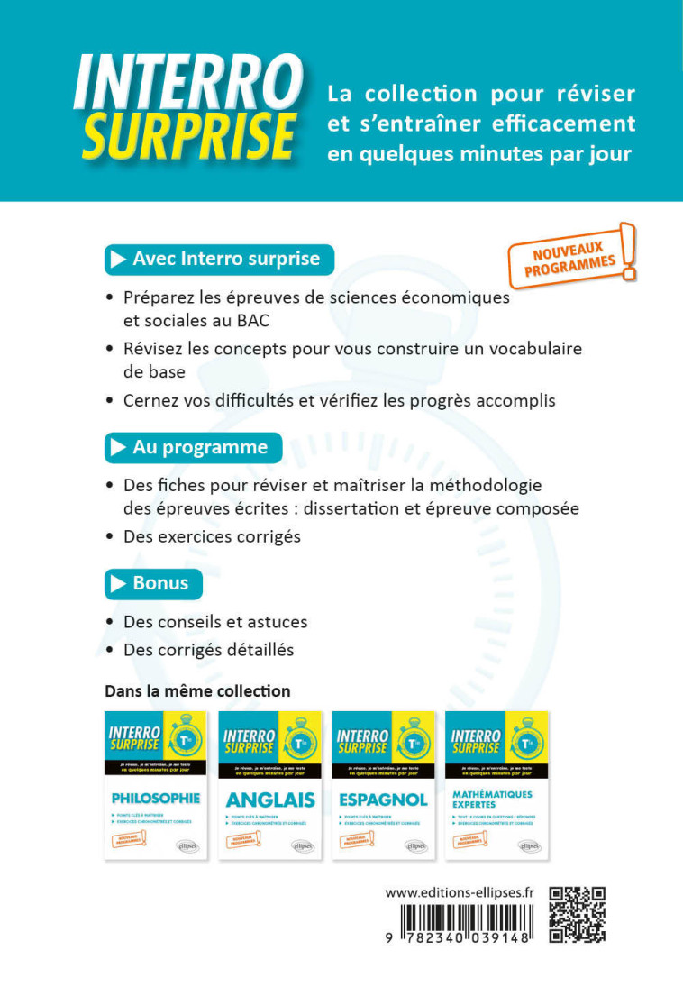 SPECIALITE SCIENCES ECONOMIQUES ET SOCIALES . SPECIAL METHODOLOGIE. TERMINALE - NOUVEAU - HABCHY ISABELLE - ELLIPSES