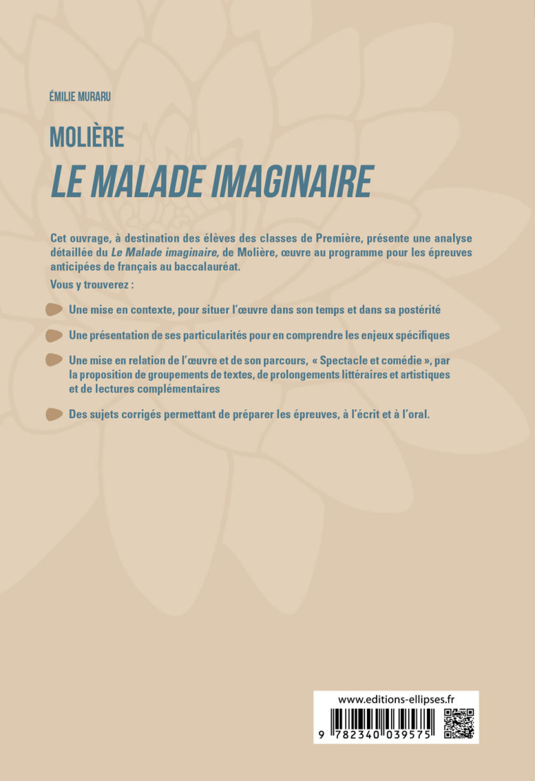 LE MALADE IMAGINAIRE BAC 2021 - MURARU EMILIE - ELLIPSES