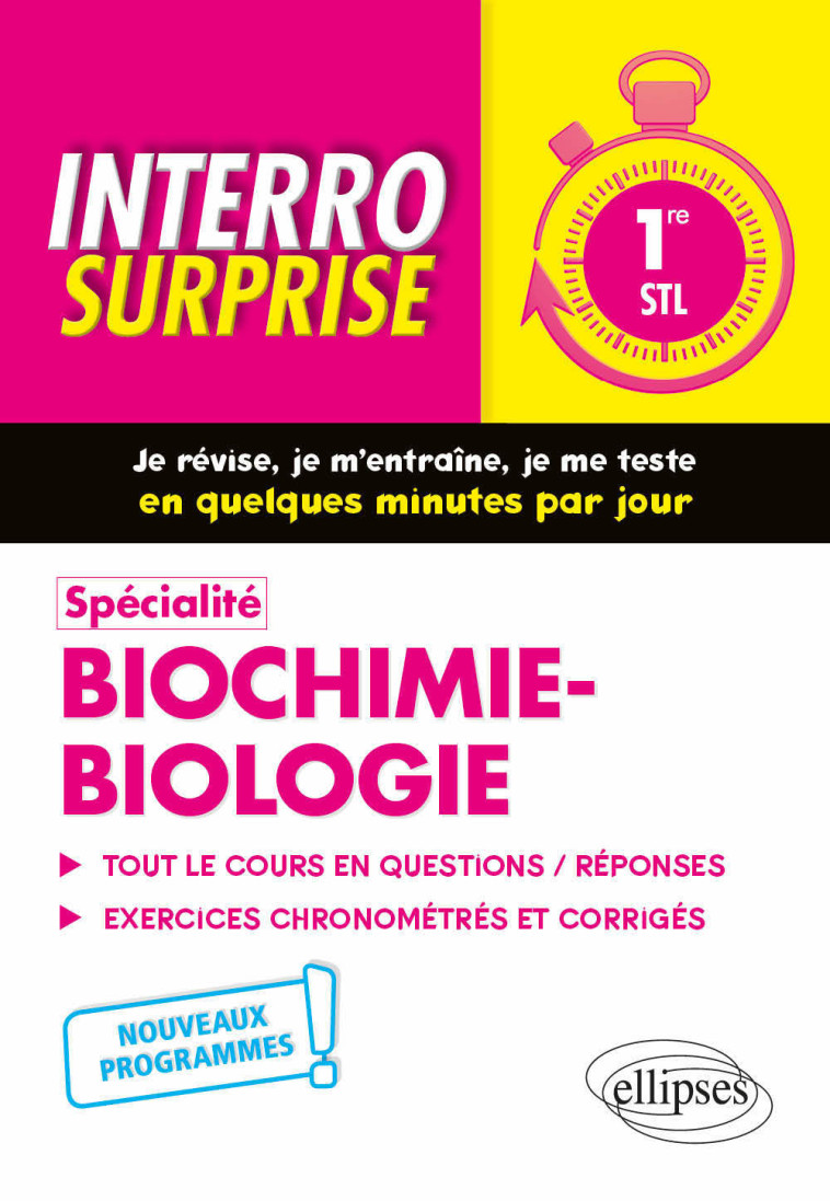 SPECIALITE BIOCHIMIE BIOLOGIE 1RE STL 2021 - DEBIAIS FANNY - ELLIPSES