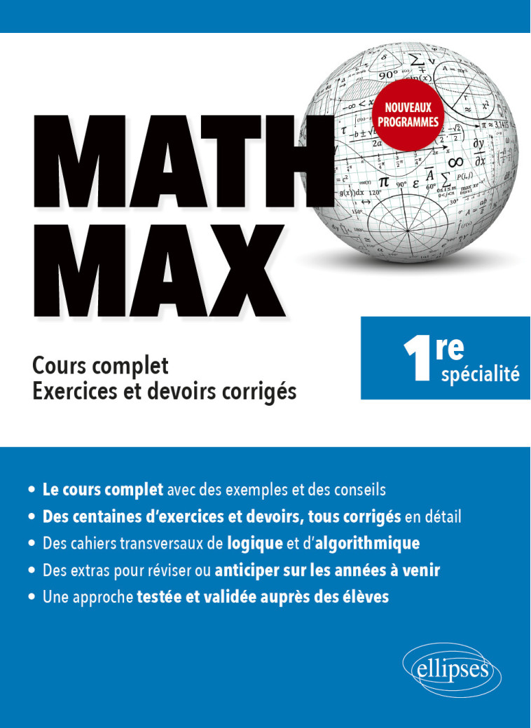 MATH MAX 1ERE SPECIALITE 2021 - KRIEF-DETRAZ S. - ELLIPSES