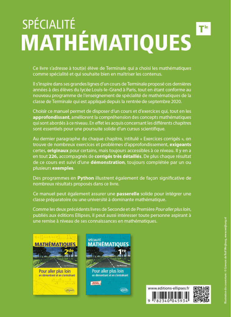 SPECIALITE MATHS TLE 2021 POUR ALLER PLUS LOIN EN DEMONTRANT... - WACKSMANN JEAN - ELLIPSES