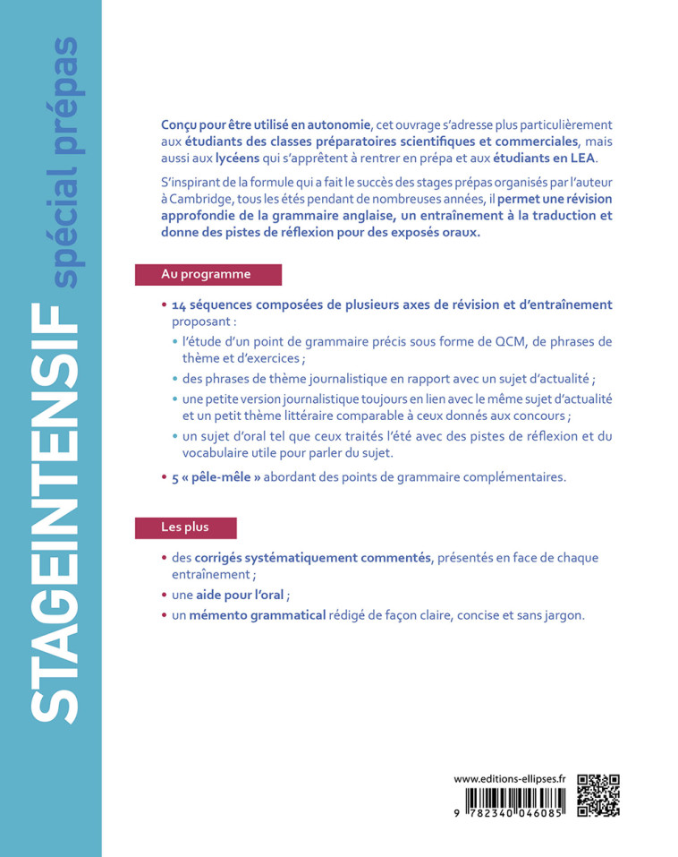 ANGLAIS B2 C1 - STAGE INTENSIF - PREPA COM ET SCIENTIFIQUE - GANDRILLON DANIEL - ELLIPSES