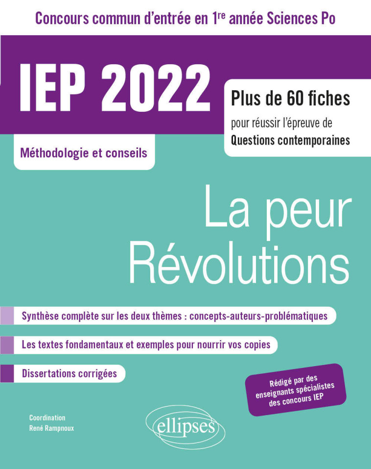 CONCOURS COMMUN IEP 2022. 1RE ANNEE.  LA PE UR / REVOLUTIONS CASE 9 - RAMPNOUX/COLLECTIF - ELLIPSES