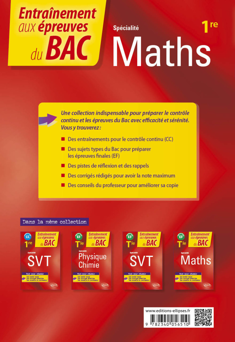 SPECIALITE MATHS 1RE ENTRAINEMENT AUX EPREUVES DU BAC 2022 - RAUWEL NICOLAS - ELLIPSES