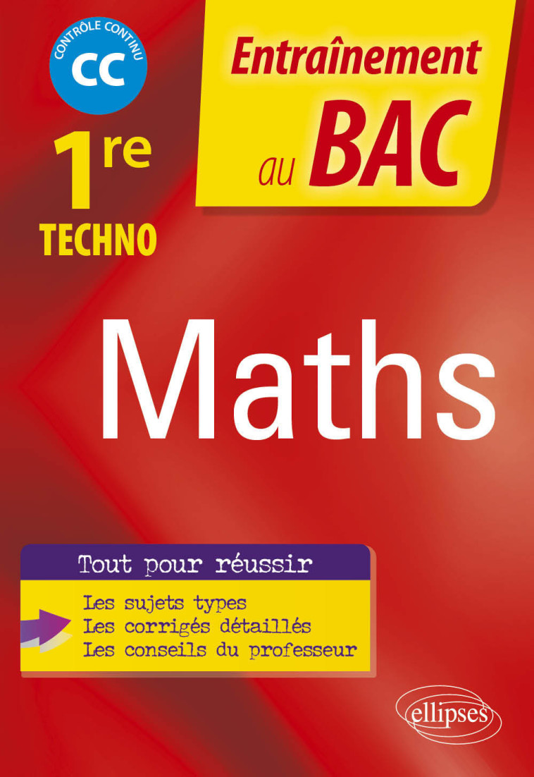 MATHEMATIQUES 1RE TECHNOLOGIQUE ED 2021 - PETIT THOMAS - ELLIPSES