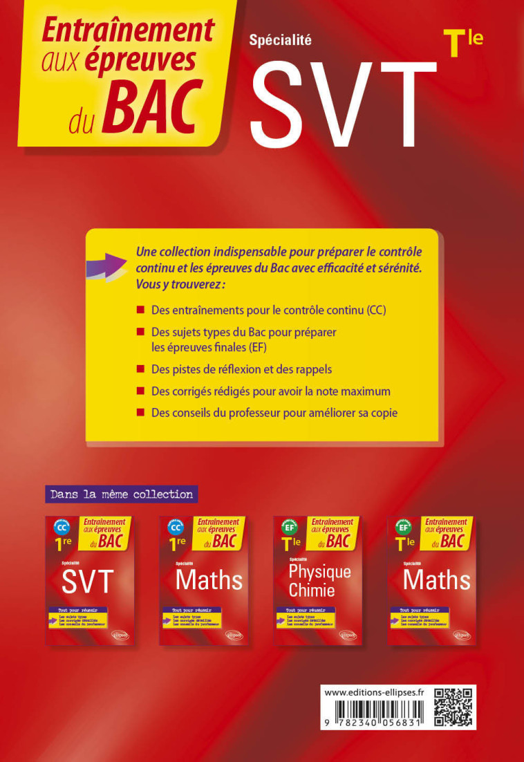 SPECIALITE SVT TLE ENTRAINEMENT AUX EPREUVES FINALES DU BAC  2022 - IMBERT ANNE-MURIEL - ELLIPSES