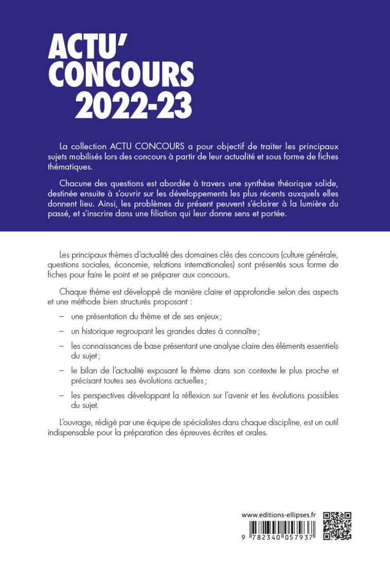 THEMES ESSENTIELS D'ACTUALITE - 2022-2023 - CAVAILLE J-P. - ELLIPSES