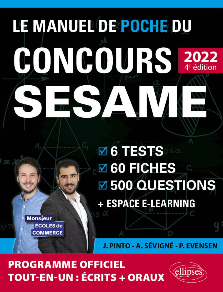 LE MANUEL DE POCHE DU CONCOURS SESAME 2022 - EVENSEN/PINTO - ELLIPSES