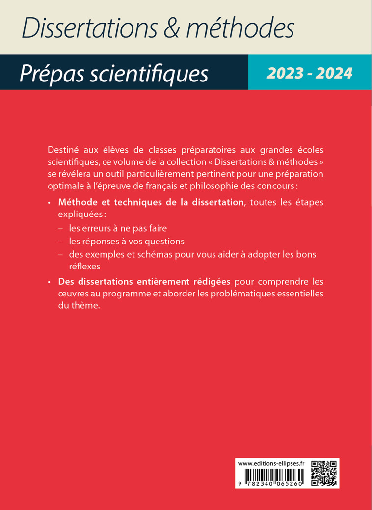 EPREUVE DE FRANCAIS ET PHILOSOPHIE 2023-2024 LE TRAVAIL DISSERTATION ET METHODES - COLLECTIF - ELLIPSES