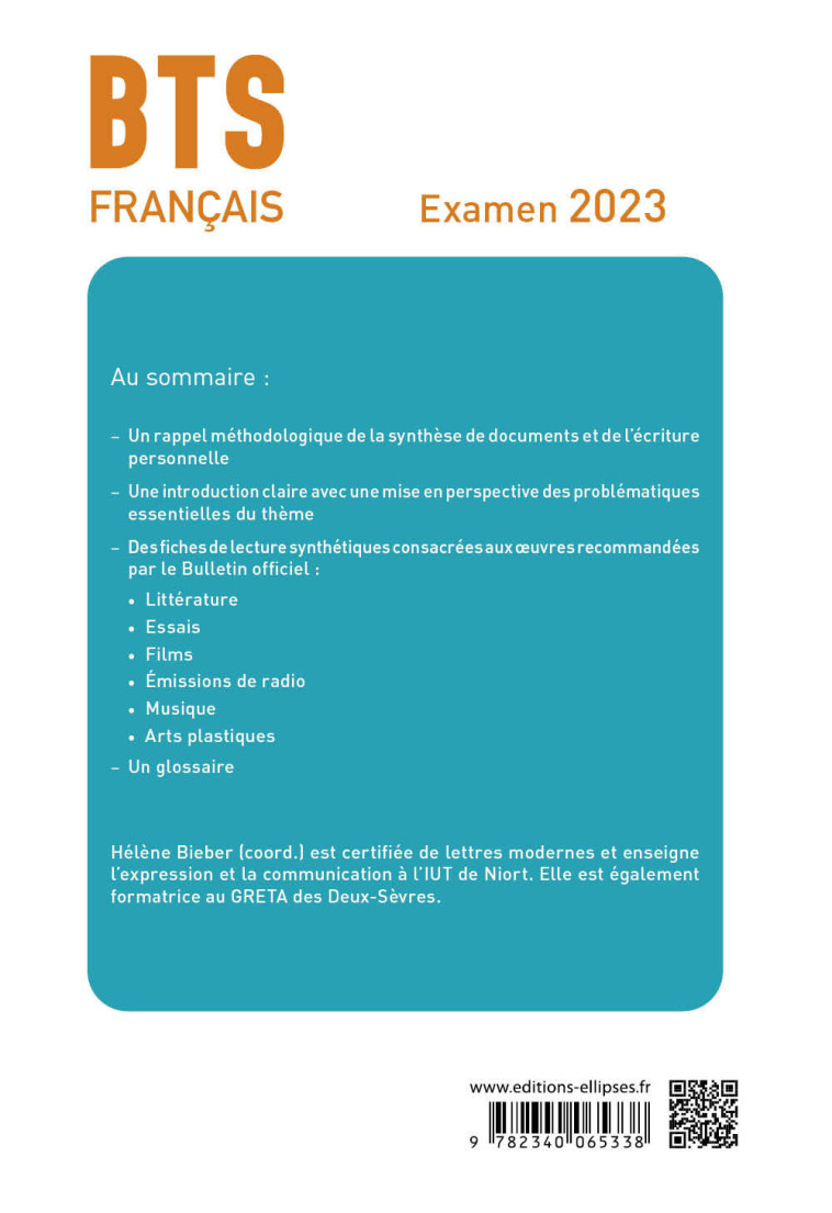 CULTURE GENERALE ET EXPRESSION BTS INVITATION AU VOYAGE / DANS MA MAISON EXAM 2023 - BIEBER/COLLECTIF - ELLIPSES