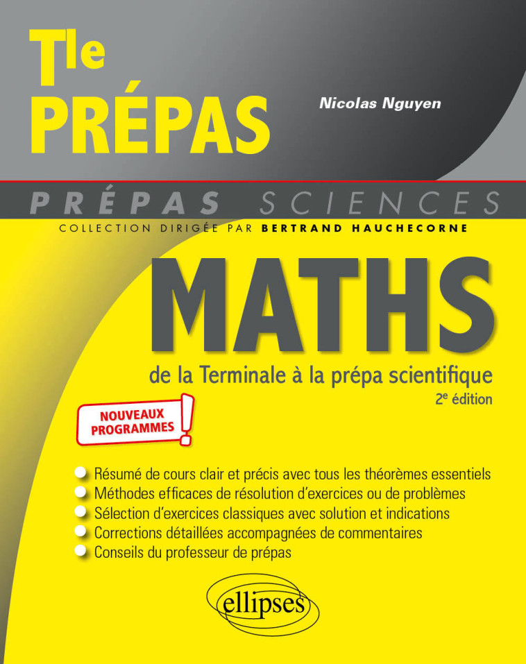 MATHS DE LA TLE A  LA PREPA SCIENTIFIQUE - NGUYEN NICOLAS - ELLIPSES