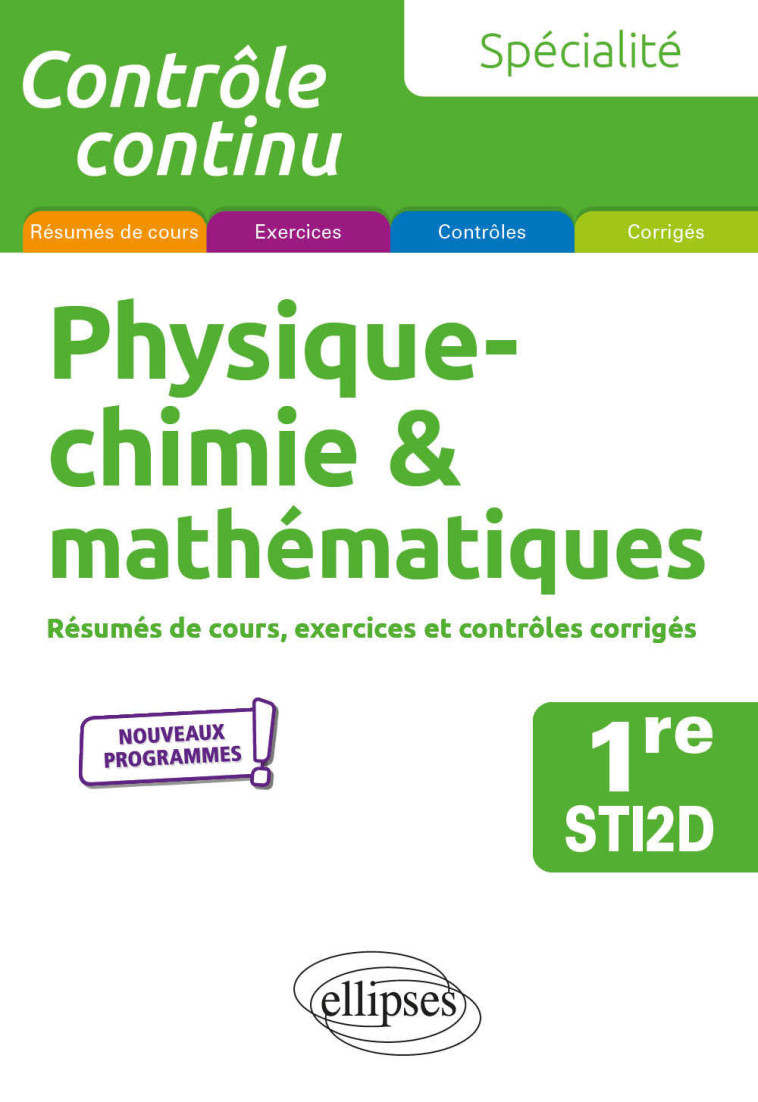 SPECIALITE PHYSIQUE-CHIMIE ET MATHEMATIQUES - PREMIERE STI2D - CLAVIER/PETIT - ELLIPSES