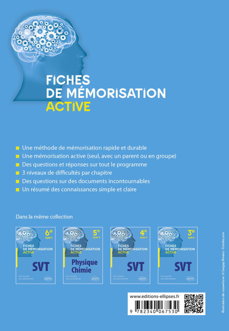 FICHES DE MEMORISATION ACTIVE SVT 5E CYCLE 4 - LAURENT/LEBERT - ELLIPSES