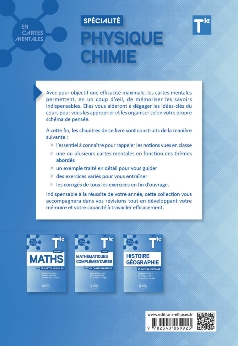 CARTES MENTALES SPECIALITE PHYSIQUE-CHIMIE TLE - LA PIANA ANTOINE - ELLIPSES