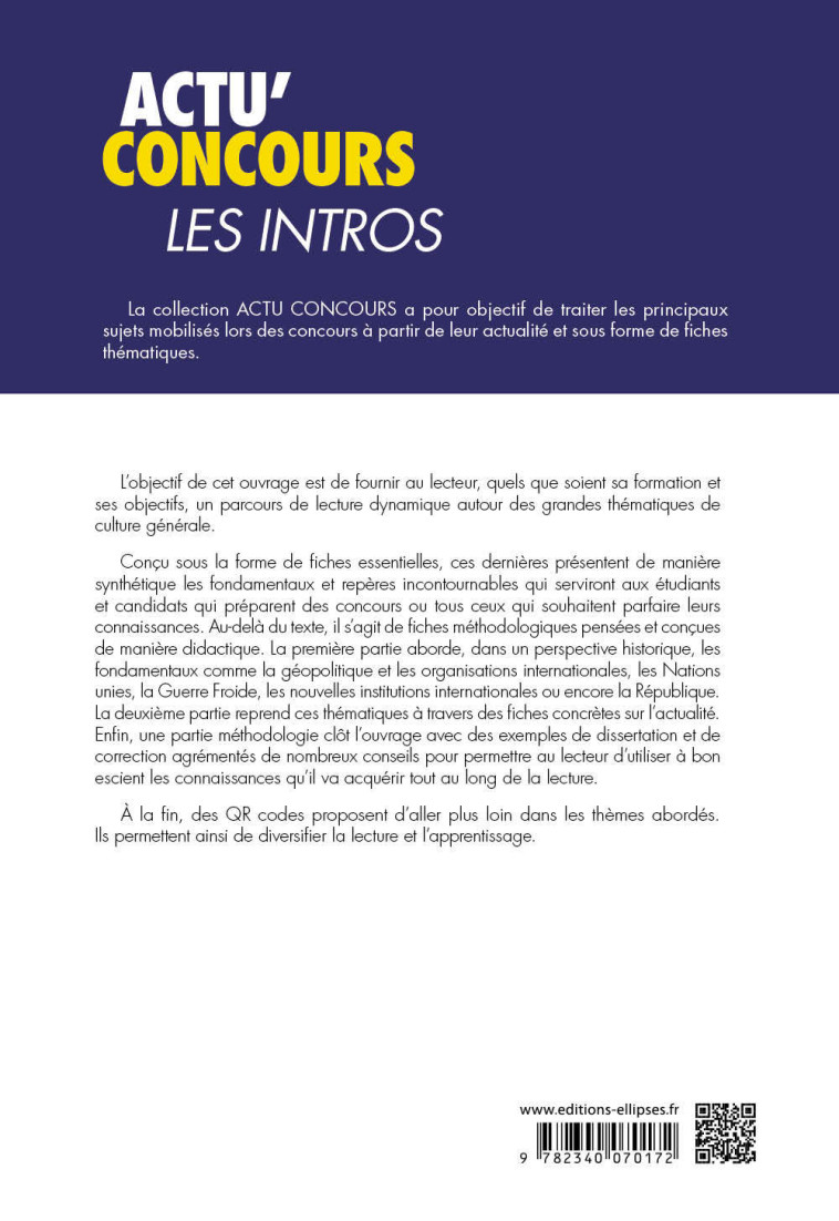 INTRODUCTION A LA CULTURE GENERALE - TISSERANT VIRGINIE - ELLIPSES