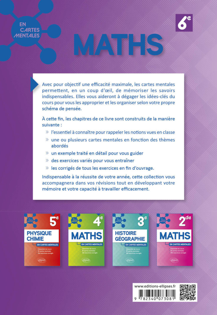 CARTES MENTALES MATHEMATIQUES 6E - RICHARD ANNE-SOPHIE - ELLIPSES