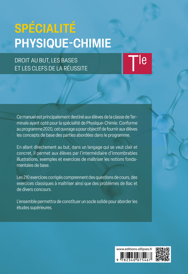 SPE PHYSIQUE-CHIMIE - TERMINALE - DROIT AU BUT, LES BASES ET LES CLEFS DE LA REUSSITE - ADENY DJAFER - ELLIPSES