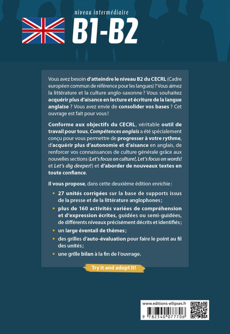 COMPETENCES ANGLAIS. COMPREHENSION ET EXPRESSION ECRITES. ENTRAINEMENT ET AUTO-EVALUATION. B1-B2 - COMPETENCES ( - FASQUEL-ERHART M-H. - ELLIPSES