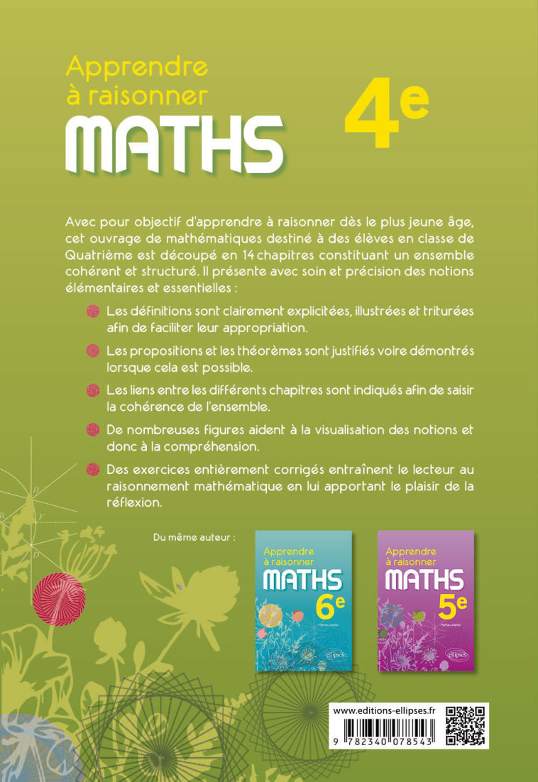 APPRENDRE A RAISONNER - MATHEMATIQUES - QUATRIEME - KIEFFER MATHIEU - ELLIPSES